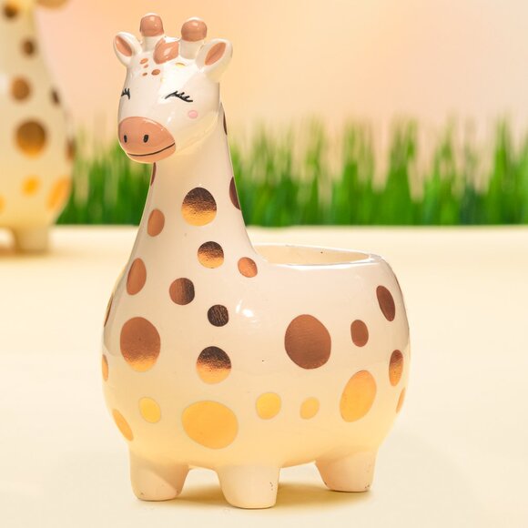 Happy Giraffe ceramic planter jar, Charmed Aroma - Picture 1 of 5